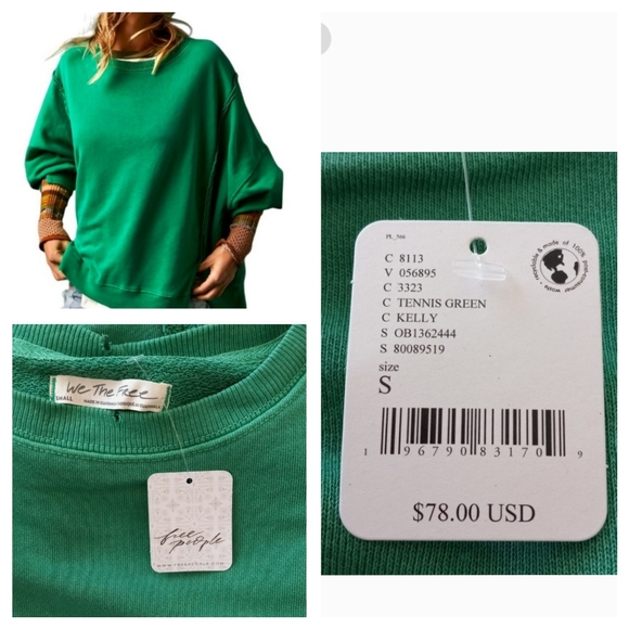 Free People Sweaters - NWT 𝙁𝙍𝙀𝙀 𝙋𝙀𝙊𝙋𝙇𝙀 𝘾𝘼𝙈𝘿𝙀𝙉 TENNIS GREEN